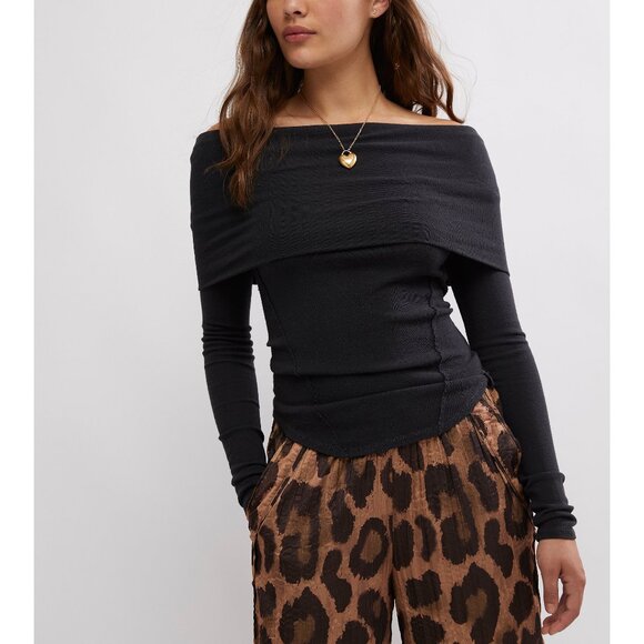 Free People Tops - FREE PEOPLE Iris Layering Top / Black